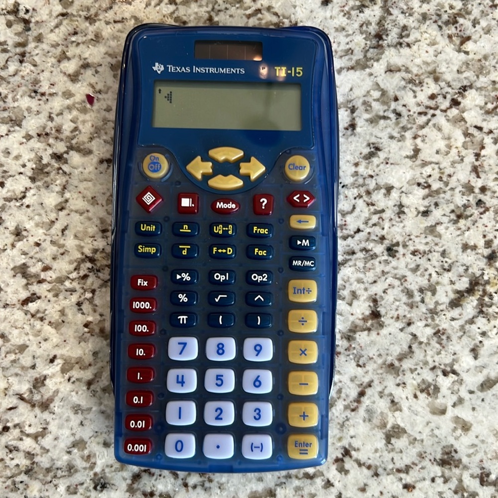 Texas Instruments TI-15 Explorer Elementary Calculator - Battery/Solar Powered